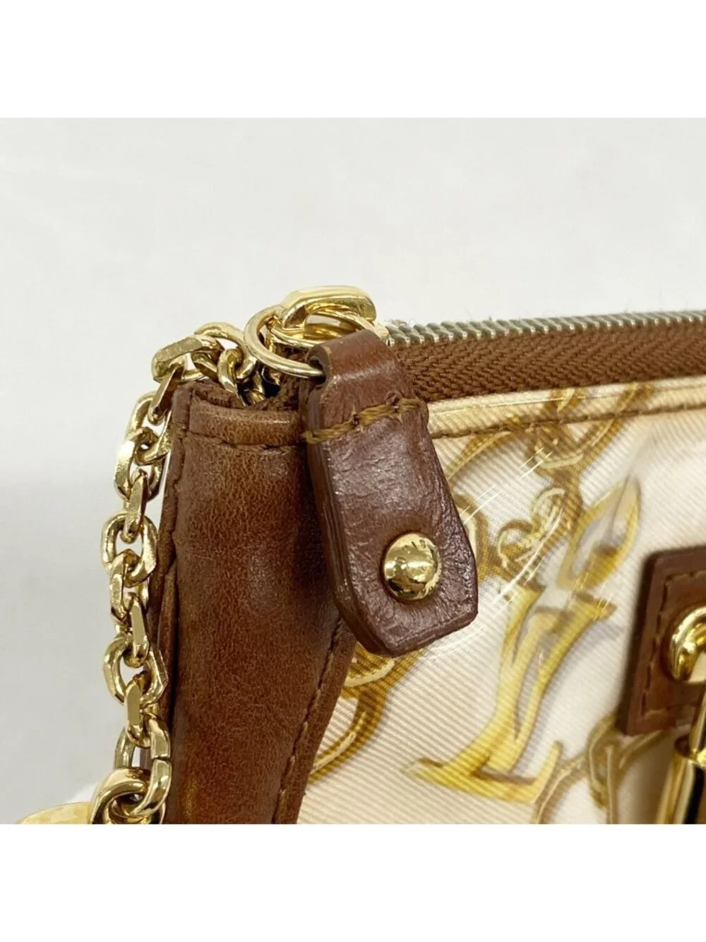 Louis Vuitton Coin Purse Monogram Charm Pochette Cles Blanc